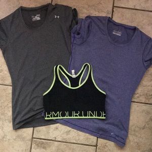 UA Set of shirts and sports bra